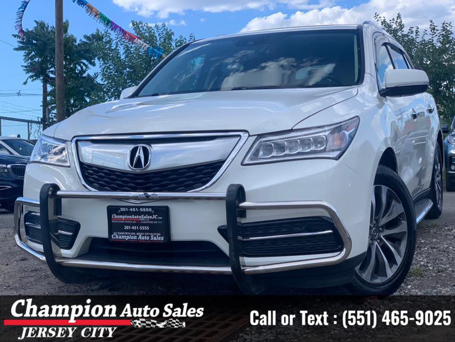 2016 Acura MDX SH-AWD 4dr w/Tech, available for sale in Jersey City, New Jersey | Champion Auto Sales. Jersey City, New Jersey