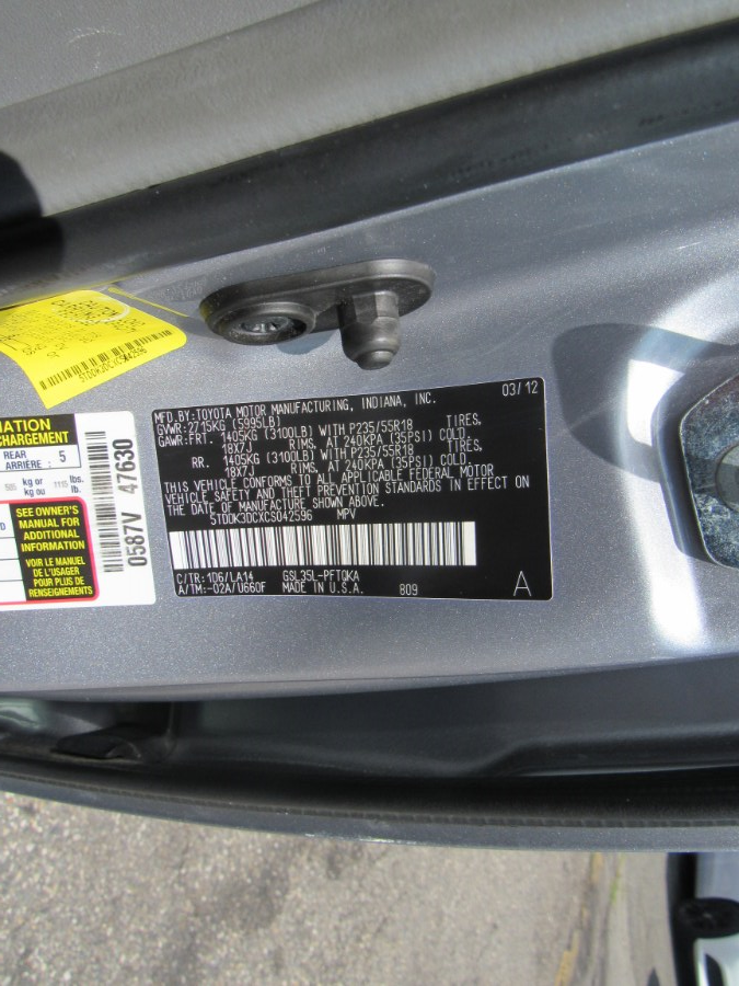 Used Toyota Sienna Limited 2012 | Hilario's Auto Sales Inc.. Worcester, Massachusetts Used Toyota Sienna Limited 2012 | Hilario's Auto Sales Inc.. Worcester, Massachusetts