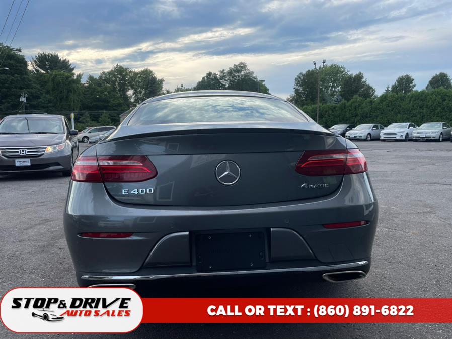 2018 Mercedes-Benz E-Class E 400 4MATIC Coupe, available for sale in East Windsor, Connecticut | Stop & Drive Auto Sales. East Windsor, Connecticut 2018 Mercedes-Benz E-Class E 400 4MATIC Coupe, available for sale in East Windsor, Connecticut | Stop & Drive Auto Sales. East Windsor, Connecticut