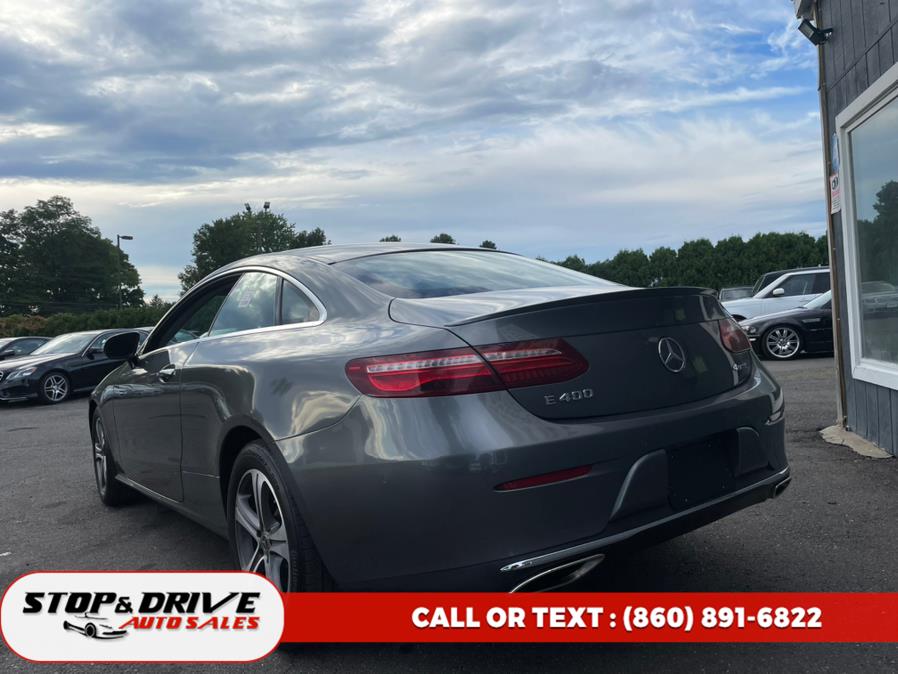 2018 Mercedes-Benz E-Class E 400 4MATIC Coupe, available for sale in East Windsor, Connecticut | Stop & Drive Auto Sales. East Windsor, Connecticut 2018 Mercedes-Benz E-Class E 400 4MATIC Coupe, available for sale in East Windsor, Connecticut | Stop & Drive Auto Sales. East Windsor, Connecticut