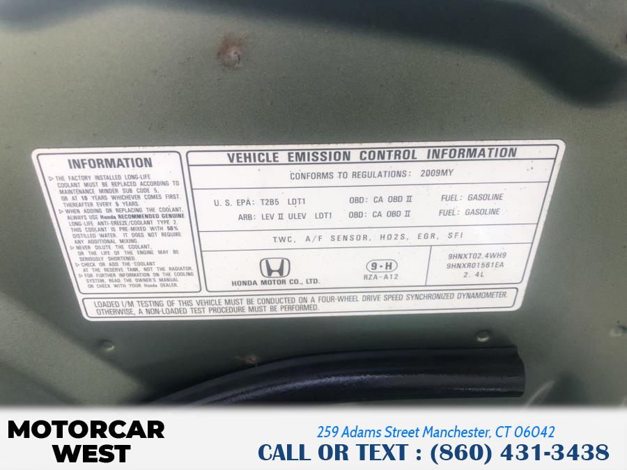 2009 Honda CR-V 4WD 5dr EX-L, available for sale in Manchester, Connecticut | Motorcar West. Manchester, Connecticut 2009 Honda CR-V 4WD 5dr EX-L, available for sale in Manchester, Connecticut | Motorcar West. Manchester, Connecticut