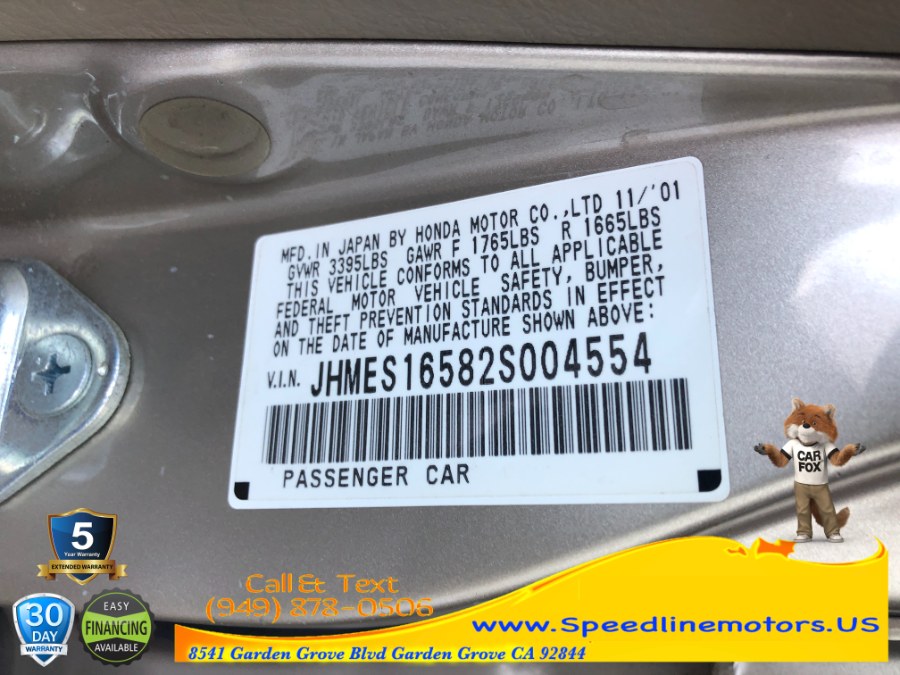 Used Honda Civic 4dr Sdn LX Auto 2002 | Speedline Motors. Garden Grove, California Used Honda Civic 4dr Sdn LX Auto 2002 | Speedline Motors. Garden Grove, California