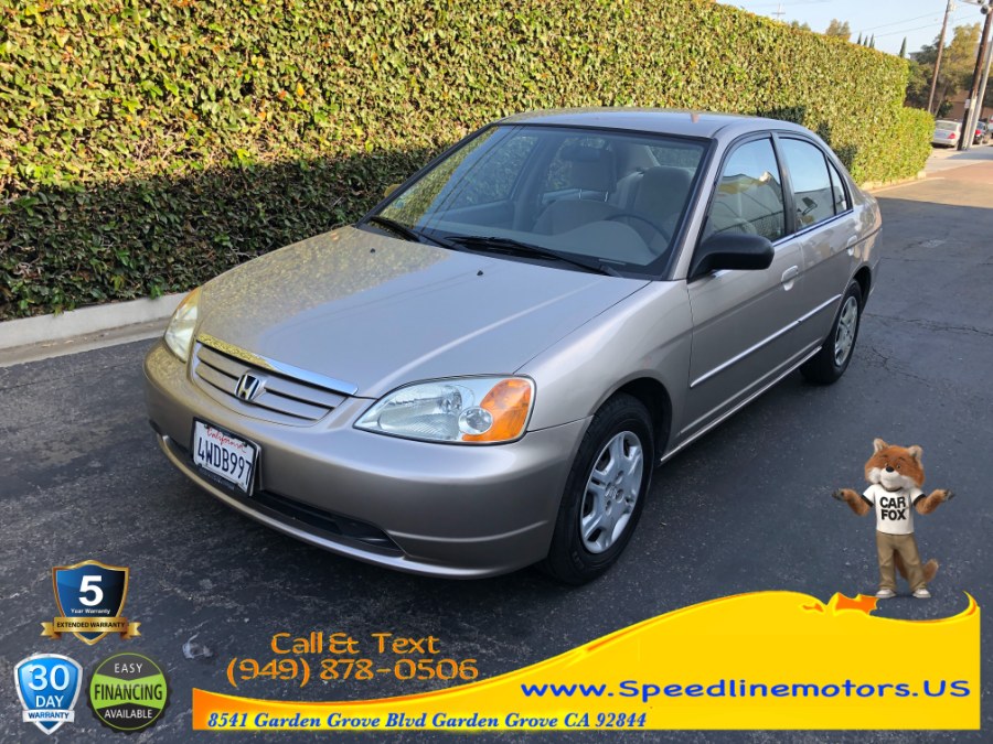 2002 Honda Civic 4dr Sdn LX Auto, available for sale in Garden Grove, California | Speedline Motors. Garden Grove, California