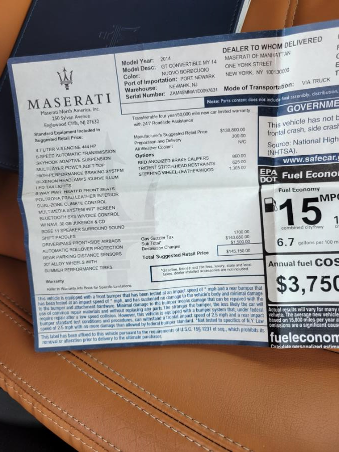 Used Maserati GranTurismo Convertible 2dr Conv GranTurismo 2014 | Center Motorsports LLC. Shelton, Connecticut Used Maserati GranTurismo Convertible 2dr Conv GranTurismo 2014 | Center Motorsports LLC. Shelton, Connecticut