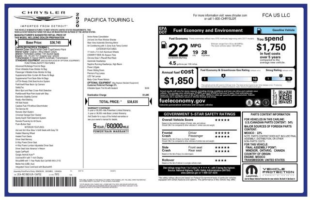 2020 Chrysler Pacifica Touring L, available for sale in Maple Shade, New Jersey | Car Revolution. Maple Shade, New Jersey 2020 Chrysler Pacifica Touring L, available for sale in Maple Shade, New Jersey | Car Revolution. Maple Shade, New Jersey