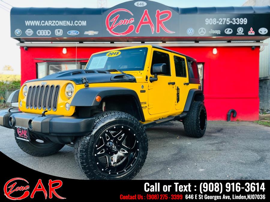 2015 Jeep Wrangler Unlimited 4WD 4dr Sport, available for sale in Linden, New Jersey | Car Zone. Linden, New Jersey