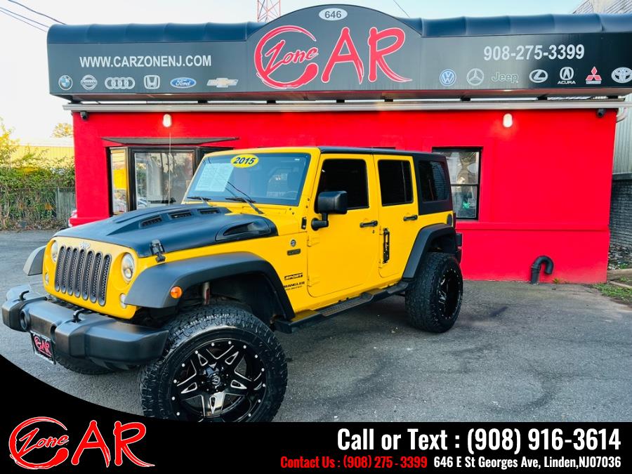 2015 Jeep Wrangler Unlimited 4WD 4dr Sport, available for sale in Linden, New Jersey | Car Zone. Linden, New Jersey 2015 Jeep Wrangler Unlimited 4WD 4dr Sport, available for sale in Linden, New Jersey | Car Zone. Linden, New Jersey