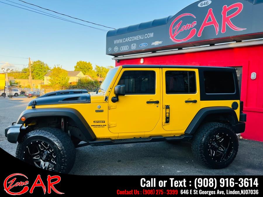 2015 Jeep Wrangler Unlimited 4WD 4dr Sport, available for sale in Linden, New Jersey | Car Zone. Linden, New Jersey 2015 Jeep Wrangler Unlimited 4WD 4dr Sport, available for sale in Linden, New Jersey | Car Zone. Linden, New Jersey