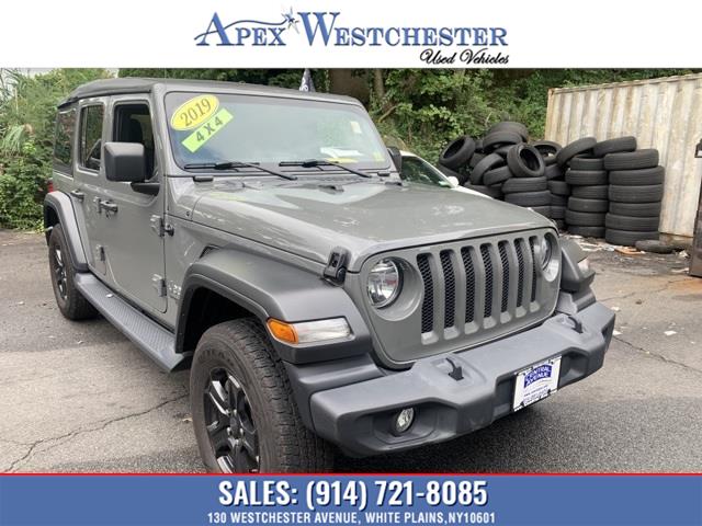2019 Jeep Wrangler Unlimited Sport S, available for sale in White Plains, New York | Apex Westchester Used Vehicles. White Plains, New York