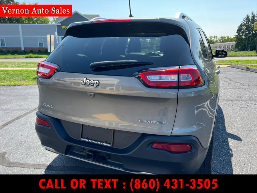 2016 Jeep Cherokee 4WD 4dr Limited, available for sale in Manchester, Connecticut | Vernon Auto Sale & Service. Manchester, Connecticut 2016 Jeep Cherokee 4WD 4dr Limited, available for sale in Manchester, Connecticut | Vernon Auto Sale & Service. Manchester, Connecticut