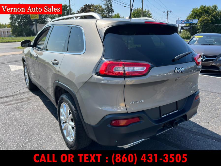 2016 Jeep Cherokee 4WD 4dr Limited, available for sale in Manchester, Connecticut | Vernon Auto Sale & Service. Manchester, Connecticut 2016 Jeep Cherokee 4WD 4dr Limited, available for sale in Manchester, Connecticut | Vernon Auto Sale & Service. Manchester, Connecticut