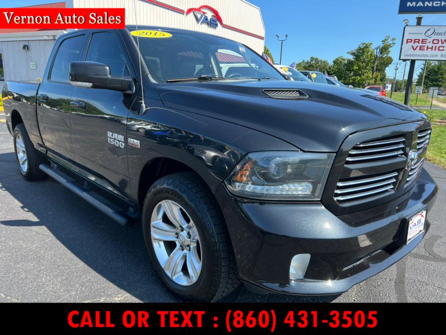 2015 Ram 1500 4WD Crew Cab 149" Sport, available for sale in Manchester, Connecticut | Vernon Auto Sale & Service. Manchester, Connecticut 2015 Ram 1500 4WD Crew Cab 149" Sport, available for sale in Manchester, Connecticut | Vernon Auto Sale & Service. Manchester, Connecticut