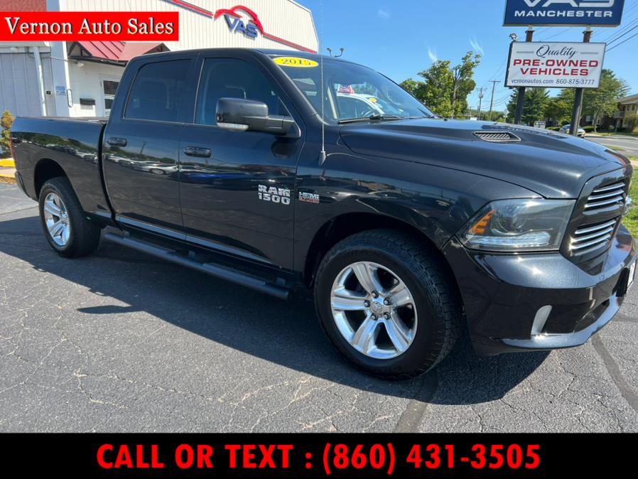 2015 Ram 1500 4WD Crew Cab 149" Sport, available for sale in Manchester, Connecticut | Vernon Auto Sale & Service. Manchester, Connecticut 2015 Ram 1500 4WD Crew Cab 149" Sport, available for sale in Manchester, Connecticut | Vernon Auto Sale & Service. Manchester, Connecticut