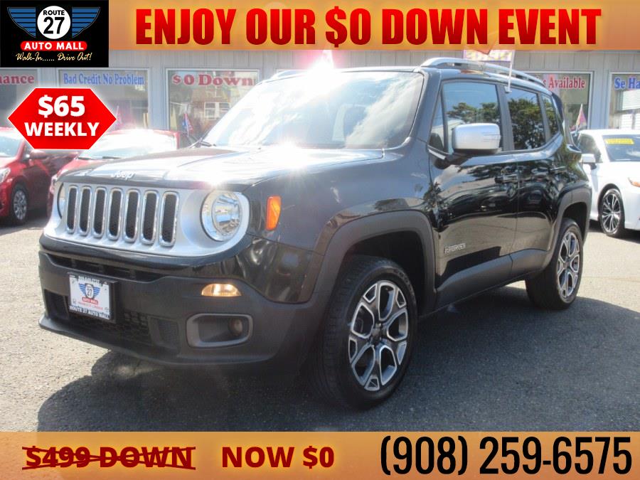 2018 Jeep Renegade Limited 4x4, available for sale in Linden, New Jersey | Route 27 Auto Mall. Linden, New Jersey 2018 Jeep Renegade Limited 4x4, available for sale in Linden, New Jersey | Route 27 Auto Mall. Linden, New Jersey