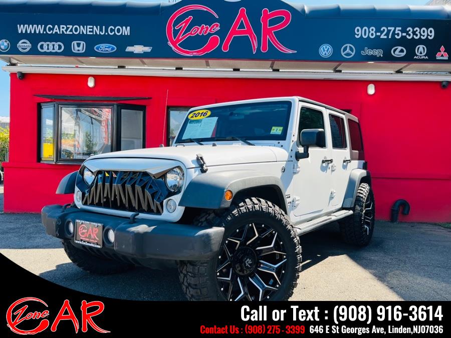 Used Jeep Wrangler Unlimited 4WD 4dr Sport 2016 | Car Zone. Linden, New Jersey