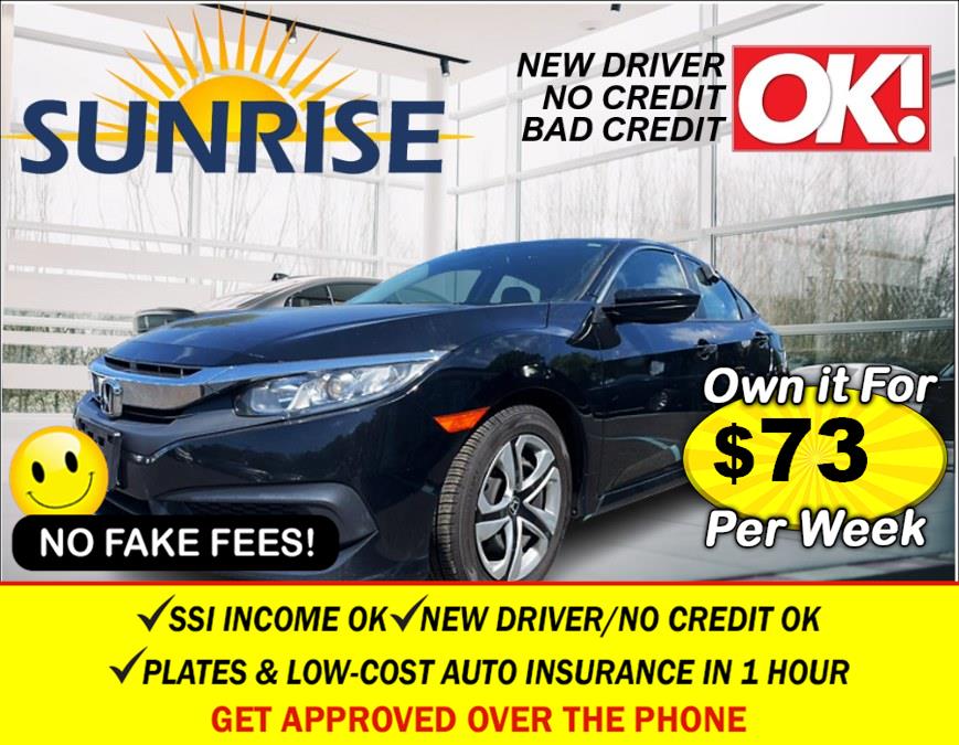 2017 Honda Civic LX, available for sale in Elmont, New York | Sunrise of Elmont. Elmont, New York 2017 Honda Civic LX, available for sale in Elmont, New York | Sunrise of Elmont. Elmont, New York