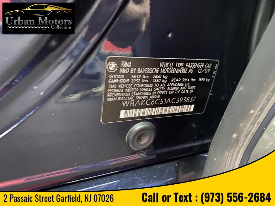 2010 BMW 7 Series 750i xDrive, available for sale in Garfield, New Jersey | Urban Motors Collection. Garfield, New Jersey 2010 BMW 7 Series 750i xDrive, available for sale in Garfield, New Jersey | Urban Motors Collection. Garfield, New Jersey