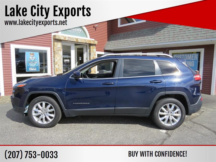 2015 Jeep Cherokee Limited 4x4 4dr SUV, available for sale in Auburn, Maine | Lake City Exports Inc. Auburn, Maine