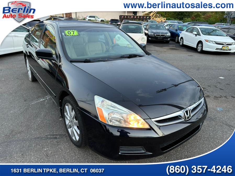 2007 Honda Accord Sdn 4dr V6 AT EX-L w/Navi, available for sale in Berlin, Connecticut | Berlin Auto Sales LLC. Berlin, Connecticut 2007 Honda Accord Sdn 4dr V6 AT EX-L w/Navi, available for sale in Berlin, Connecticut | Berlin Auto Sales LLC. Berlin, Connecticut