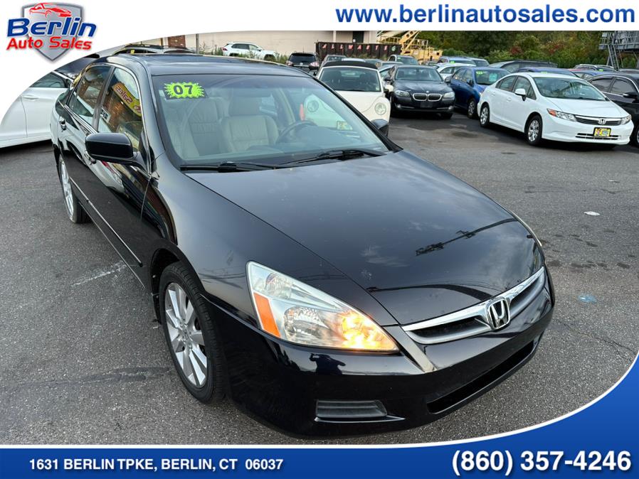 2007 Honda Accord Sdn 4dr V6 AT EX-L w/Navi, available for sale in Berlin, Connecticut | Berlin Auto Sales LLC. Berlin, Connecticut 2007 Honda Accord Sdn 4dr V6 AT EX-L w/Navi, available for sale in Berlin, Connecticut | Berlin Auto Sales LLC. Berlin, Connecticut