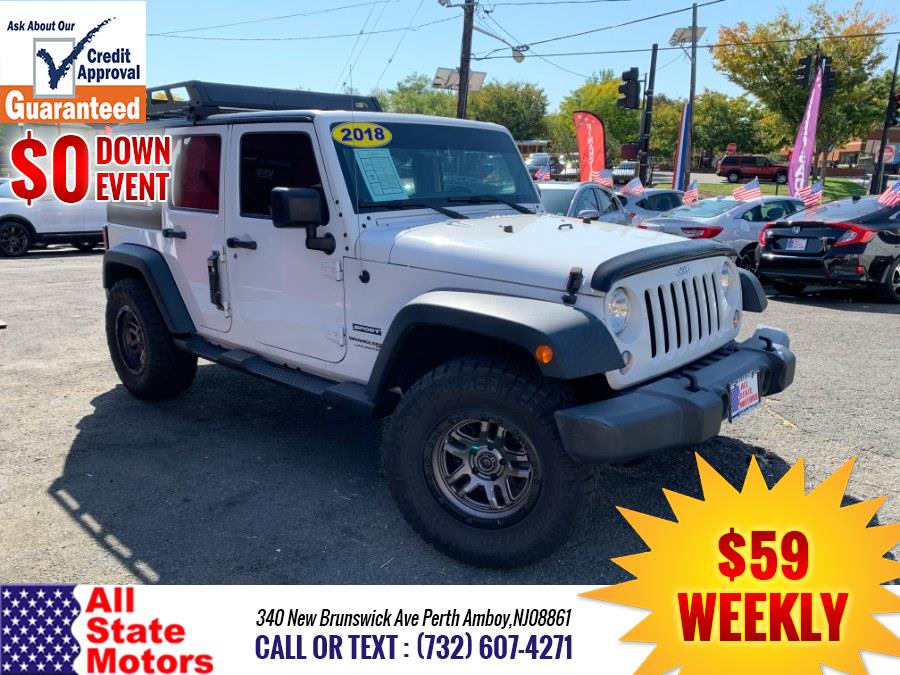 Used Jeep Wrangler JK Unlimited Sport S 4x4 2018 | All State Motor Inc. Perth Amboy, New Jersey Used Jeep Wrangler JK Unlimited Sport S 4x4 2018 | All State Motor Inc. Perth Amboy, New Jersey