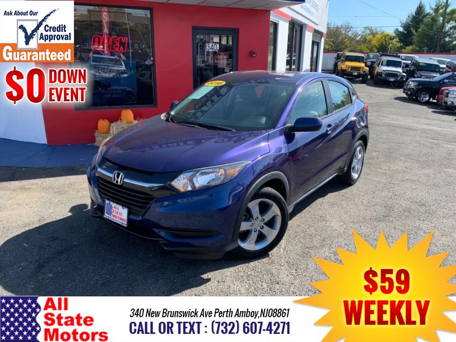 2016 Honda HR-V 2WD 4dr CVT LX, available for sale in Perth Amboy, New Jersey | All State Motor Inc. Perth Amboy, New Jersey 2016 Honda HR-V 2WD 4dr CVT LX, available for sale in Perth Amboy, New Jersey | All State Motor Inc. Perth Amboy, New Jersey