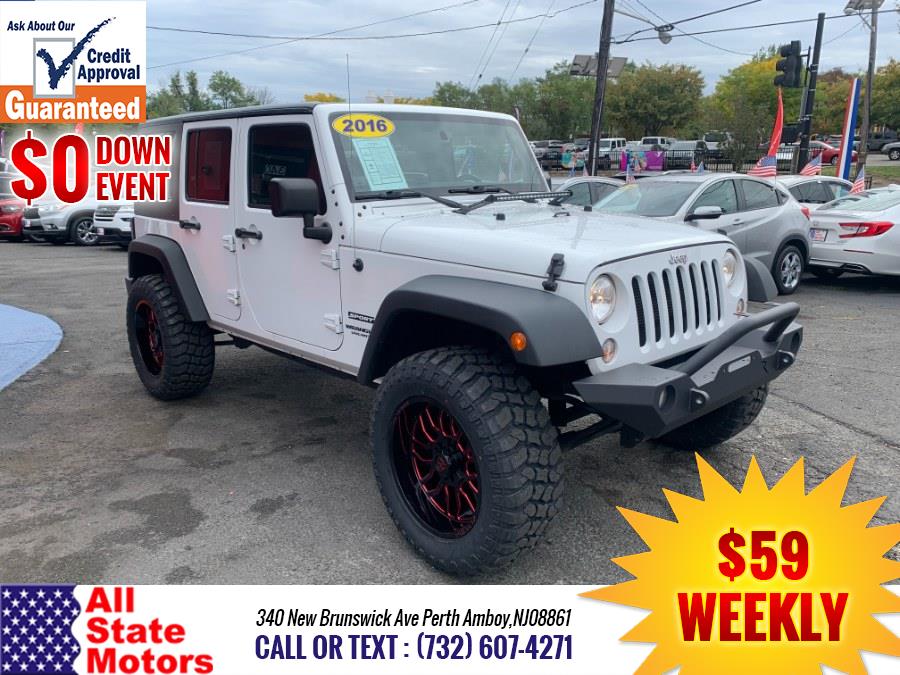 2016 Jeep Wrangler Unlimited 4WD 4dr Sport, available for sale in Perth Amboy, New Jersey | All State Motor Inc. Perth Amboy, New Jersey 2016 Jeep Wrangler Unlimited 4WD 4dr Sport, available for sale in Perth Amboy, New Jersey | All State Motor Inc. Perth Amboy, New Jersey
