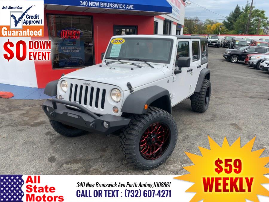 2016 Jeep Wrangler Unlimited 4WD 4dr Sport, available for sale in Perth Amboy, New Jersey | All State Motor Inc. Perth Amboy, New Jersey 2016 Jeep Wrangler Unlimited 4WD 4dr Sport, available for sale in Perth Amboy, New Jersey | All State Motor Inc. Perth Amboy, New Jersey