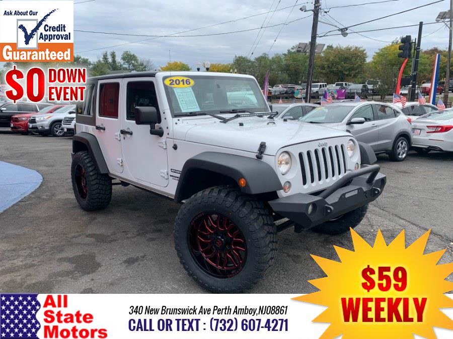 2016 Jeep Wrangler Unlimited 4WD 4dr Sport, available for sale in Perth Amboy, New Jersey | All State Motor Inc. Perth Amboy, New Jersey 2016 Jeep Wrangler Unlimited 4WD 4dr Sport, available for sale in Perth Amboy, New Jersey | All State Motor Inc. Perth Amboy, New Jersey