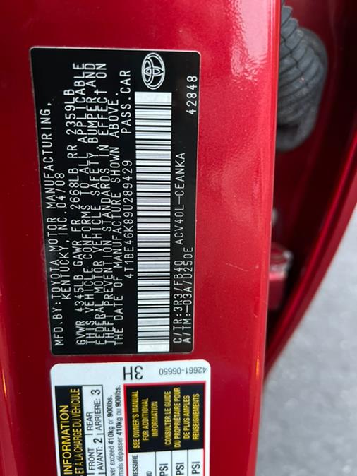 2009 Toyota Camry 4dr Sdn I4 Auto LE (Natl), available for sale in Springfield, Massachusetts | Jordan Auto Sales. Springfield, Massachusetts 2009 Toyota Camry 4dr Sdn I4 Auto LE (Natl), available for sale in Springfield, Massachusetts | Jordan Auto Sales. Springfield, Massachusetts