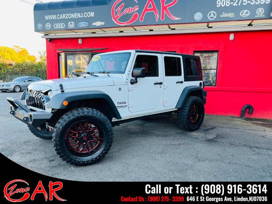 2016 Jeep Wrangler Unlimited 4WD 4dr Sport, available for sale in Linden, New Jersey | Car Zone. Linden, New Jersey 2016 Jeep Wrangler Unlimited 4WD 4dr Sport, available for sale in Linden, New Jersey | Car Zone. Linden, New Jersey