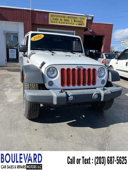 Used Jeep Wrangler Unlimited Sport S Sport Utility 4D 2016 | Boulevard Motors LLC. New Haven, Connecticut Used Jeep Wrangler Unlimited Sport S Sport Utility 4D 2016 | Boulevard Motors LLC. New Haven, Connecticut
