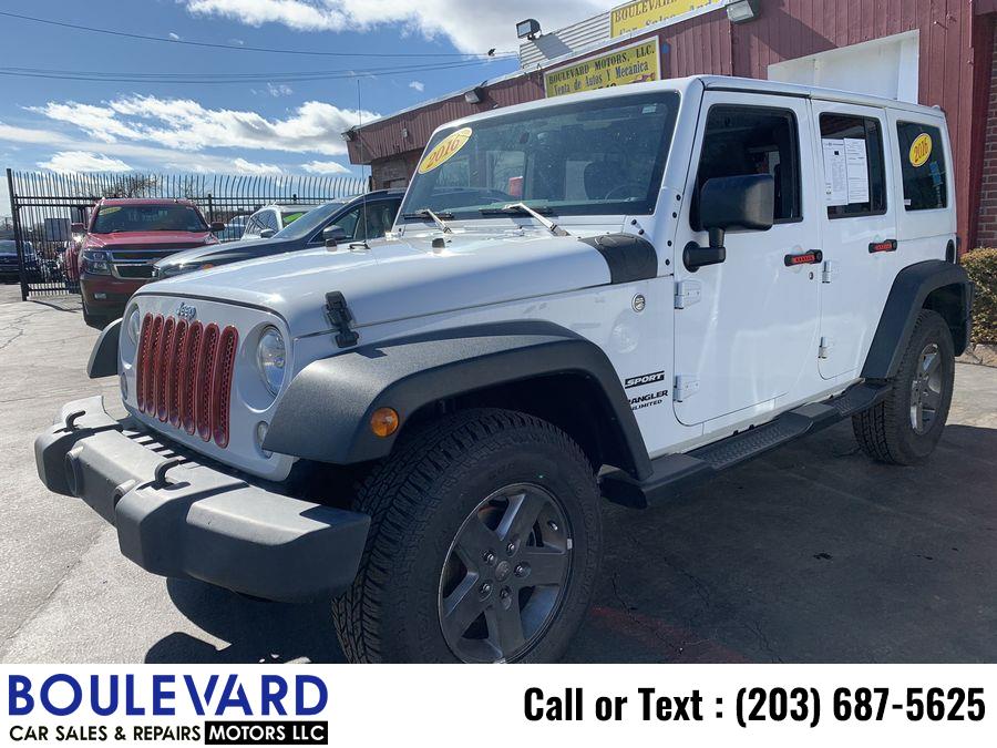 Used Jeep Wrangler Unlimited Sport S Sport Utility 4D 2016 | Boulevard Motors LLC. New Haven, Connecticut Used Jeep Wrangler Unlimited Sport S Sport Utility 4D 2016 | Boulevard Motors LLC. New Haven, Connecticut