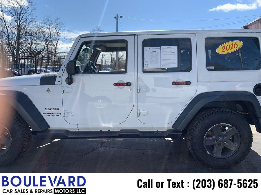 Used Jeep Wrangler Unlimited Sport S Sport Utility 4D 2016 | Boulevard Motors LLC. New Haven, Connecticut Used Jeep Wrangler Unlimited Sport S Sport Utility 4D 2016 | Boulevard Motors LLC. New Haven, Connecticut
