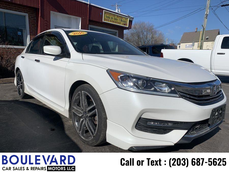 2016 Honda Accord Sport Sedan 4D, available for sale in New Haven, Connecticut | Boulevard Motors LLC. New Haven, Connecticut 2016 Honda Accord Sport Sedan 4D, available for sale in New Haven, Connecticut | Boulevard Motors LLC. New Haven, Connecticut