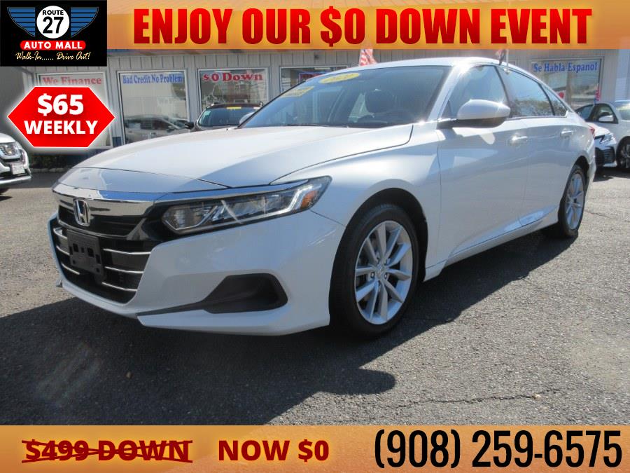 2021 Honda Accord Sedan LX 1.5T CVT, available for sale in Linden, New Jersey | Route 27 Auto Mall. Linden, New Jersey 2021 Honda Accord Sedan LX 1.5T CVT, available for sale in Linden, New Jersey | Route 27 Auto Mall. Linden, New Jersey