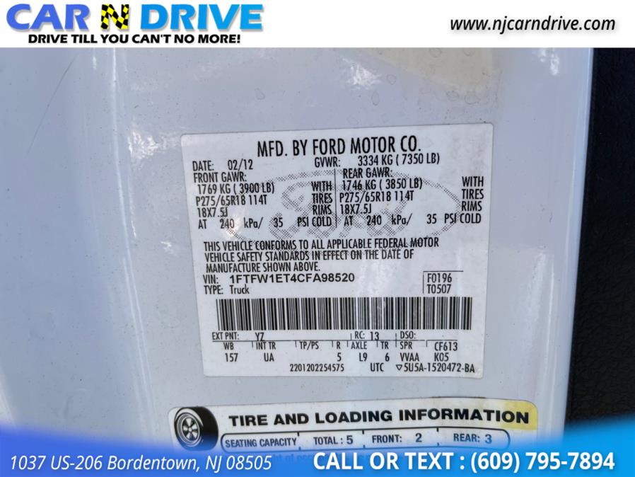 Used Ford F-150 XLT SuperCrew 5.5-ft. Bed 4WD 2012 | Car N Drive. Bordentown, New Jersey Used Ford F-150 XLT SuperCrew 5.5-ft. Bed 4WD 2012 | Car N Drive. Bordentown, New Jersey