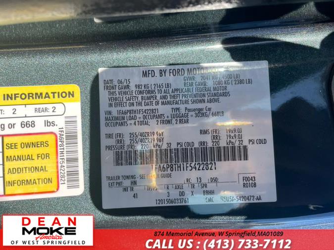 Used Ford Mustang 2dr Fastback EcoBoost 2015 | Dean Moke America of West Springfield. W Springfield, Massachusetts Used Ford Mustang 2dr Fastback EcoBoost 2015 | Dean Moke America of West Springfield. W Springfield, Massachusetts