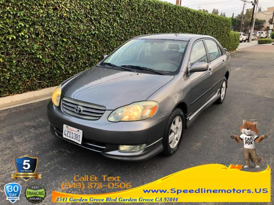 2003 Toyota Corolla 4dr Sdn S Auto, available for sale in Garden Grove, California | Speedline Motors. Garden Grove, California