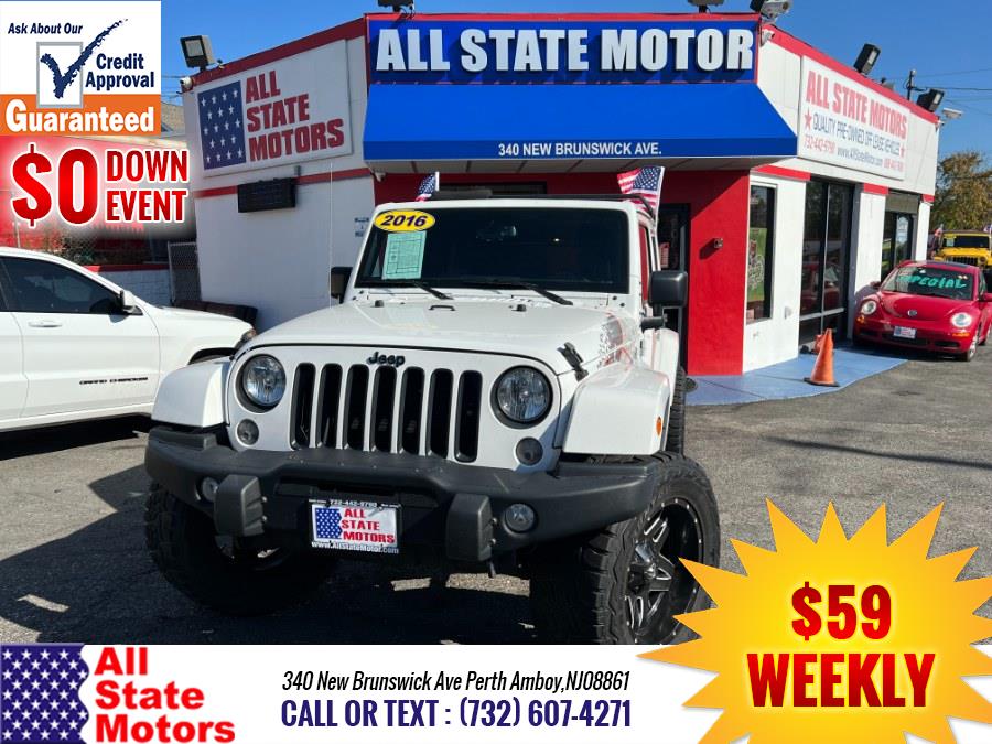 2016 Jeep Wrangler Unlimited 4WD 4dr Sahara, available for sale in Perth Amboy, New Jersey | All State Motor Inc. Perth Amboy, New Jersey
