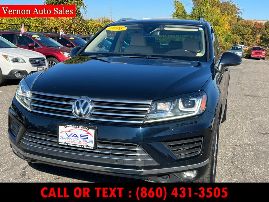 Used Volkswagen Touareg 4dr V6 Sport w/Technology 2016 | Vernon Auto Sale & Service. Manchester, Connecticut Used Volkswagen Touareg 4dr V6 Sport w/Technology 2016 | Vernon Auto Sale & Service. Manchester, Connecticut