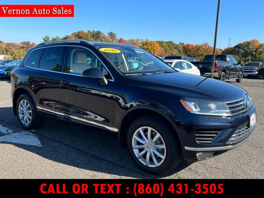 Used Volkswagen Touareg 4dr V6 Sport w/Technology 2016 | Vernon Auto Sale & Service. Manchester, Connecticut Used Volkswagen Touareg 4dr V6 Sport w/Technology 2016 | Vernon Auto Sale & Service. Manchester, Connecticut