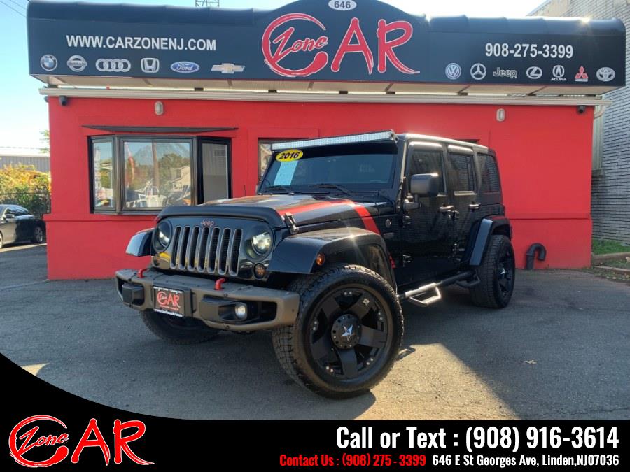 2016 Jeep Wrangler Unlimited 4WD 4dr Sahara, available for sale in Linden, New Jersey | Car Zone. Linden, New Jersey