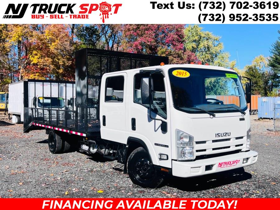 2015 Isuzu NPR HD DSL CREW LANDSCAPE FLATBED BODY CREW CAB + NO CDL, available for sale in South Amboy, New Jersey | NJ Truck Spot. South Amboy, New Jersey 2015 Isuzu NPR HD DSL CREW LANDSCAPE FLATBED BODY CREW CAB + NO CDL, available for sale in South Amboy, New Jersey | NJ Truck Spot. South Amboy, New Jersey