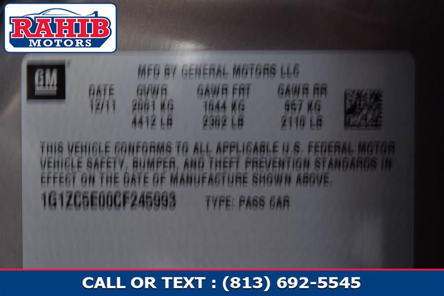 2012 Chevrolet Malibu 4dr Sdn LT w/1LT, available for sale in Winter Park, Florida | Rahib Motors. Winter Park, Florida 2012 Chevrolet Malibu 4dr Sdn LT w/1LT, available for sale in Winter Park, Florida | Rahib Motors. Winter Park, Florida