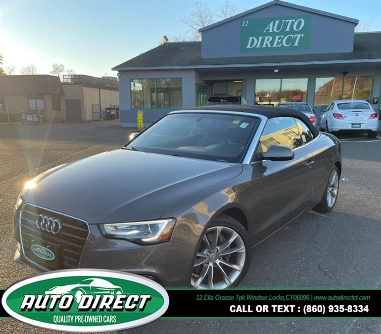 2014 Audi A5 2dr Cabriolet Auto quattro 2.0T Premium Plus, available for sale in Windsor Locks, Connecticut | Auto Direct LLC. Windsor Locks, Connecticut