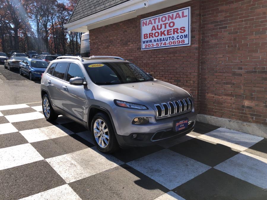 2016 Jeep Cherokee 4WD 4dr Limited, available for sale in Waterbury, Connecticut | National Auto Brokers, Inc.. Waterbury, Connecticut