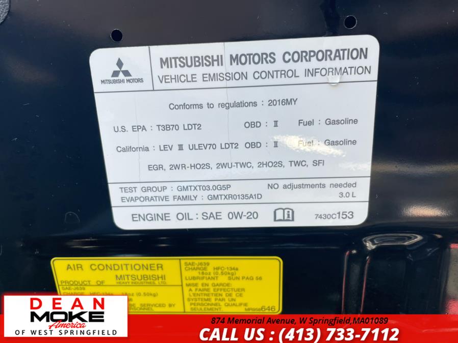 2016 Mitsubishi Outlander AWC 4dr GT, available for sale in W Springfield, Massachusetts | Dean Moke America of West Springfield. W Springfield, Massachusetts 2016 Mitsubishi Outlander AWC 4dr GT, available for sale in W Springfield, Massachusetts | Dean Moke America of West Springfield. W Springfield, Massachusetts