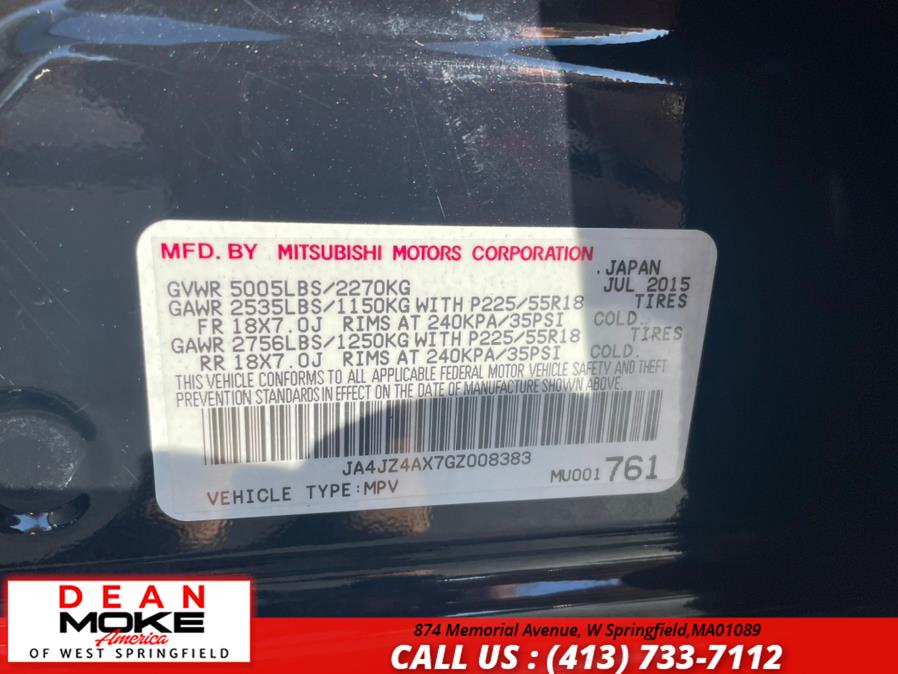 2016 Mitsubishi Outlander AWC 4dr GT, available for sale in W Springfield, Massachusetts | Dean Moke America of West Springfield. W Springfield, Massachusetts 2016 Mitsubishi Outlander AWC 4dr GT, available for sale in W Springfield, Massachusetts | Dean Moke America of West Springfield. W Springfield, Massachusetts