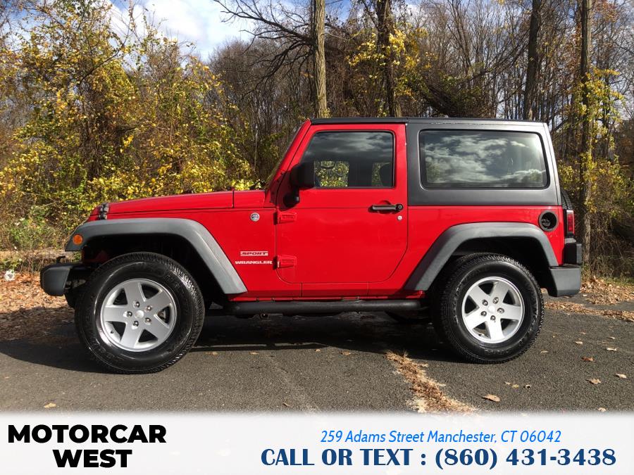 2012 Jeep Wrangler 4WD 2dr Sport, available for sale in Manchester, Connecticut | Motorcar West. Manchester, Connecticut